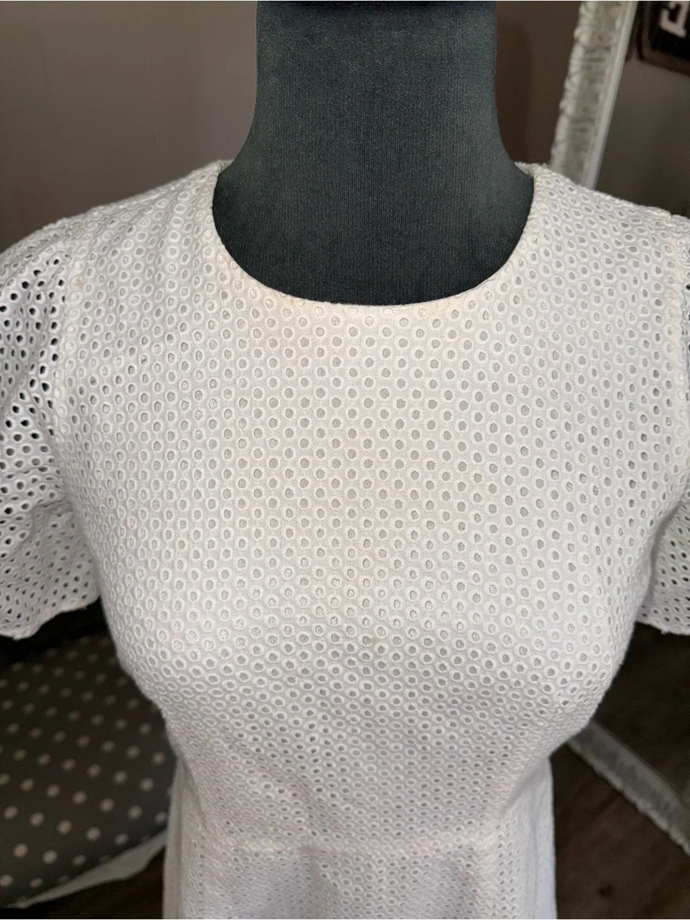 J. Crew • Cotton Eyelet Lace Mini Dress - Picture 15 of 16